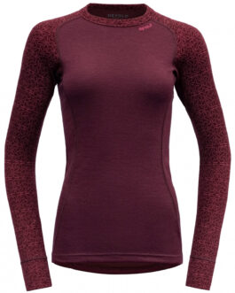Dámské funkční triko Devold Duo Active Woman Shirt LS Velikost: M / Barva: vínová