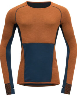 Pánské funkční triko Devold Tuvegga Sport Air Shirt Velikost: M / Barva: oranžová/modrá