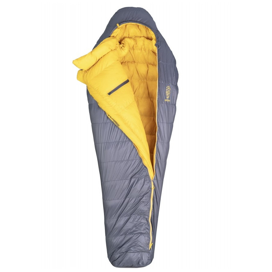 Péřový spacák Patizon DPRO 590 S (156-170 cm) Zip: Levý / Barva: šedá