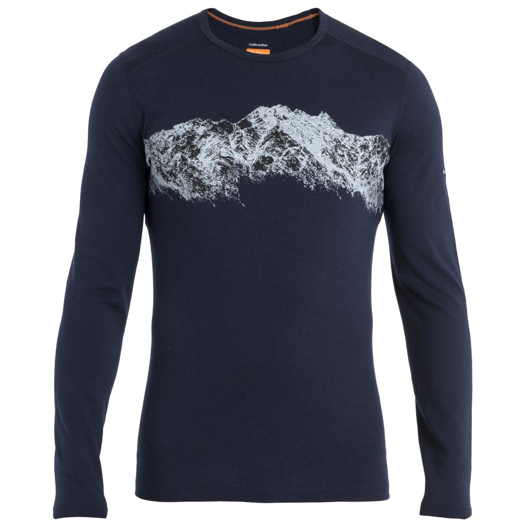 Pánské triko Icebreaker M Mer 200 Oasis LS Crewe Remarkables Velikost: M / Barva: tmavě modrá