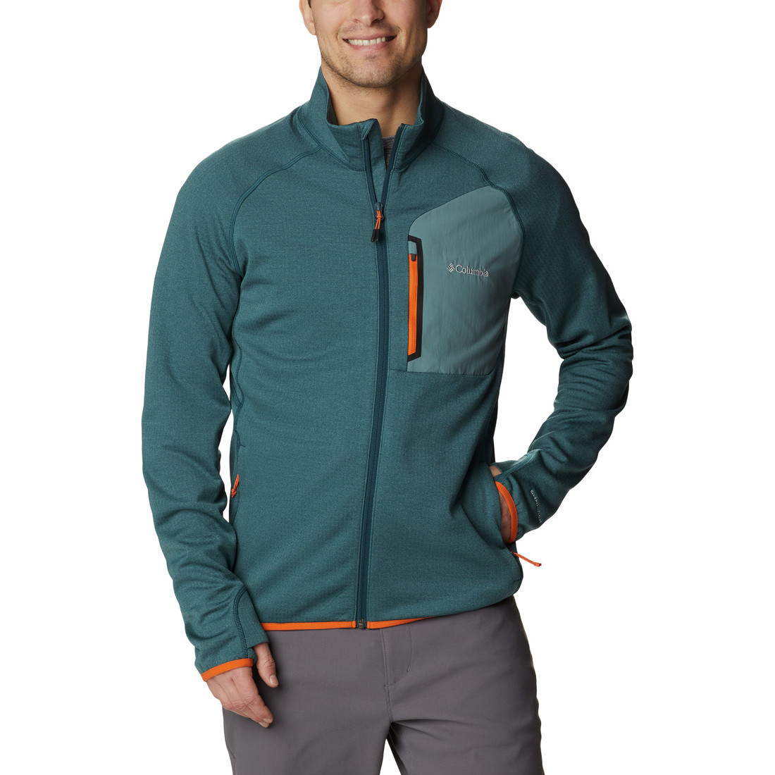 Pánská mikina Columbia Triple Canyon™ Full Zip Velikost: L / Barva: modrá/zelená