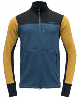 Pánská funkční mikina Devold Thermo Wool Jkt Man Velikost: L / Barva: modrá/žlutá