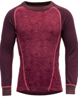 Dětské funkční triko Devold Duo Active Merino Shirt Kid Dětská velikost: 116 / Barva: růžová/vínová