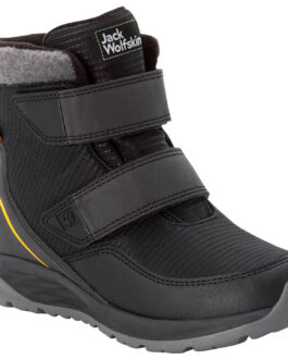 Dětské zimní boty Jack Wolfskin Polar Bear Texapore Mid Vc K Velikost bot (EU): 37 / Barva: černá/žlutá