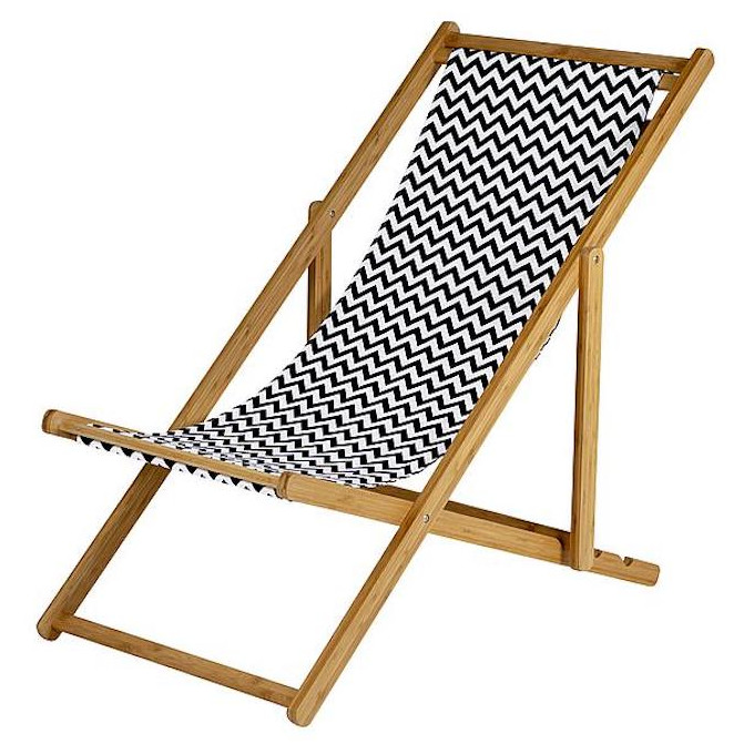 Plážové lehátko Bo-Camp Beach Chair Soho Barva: černá/bílá