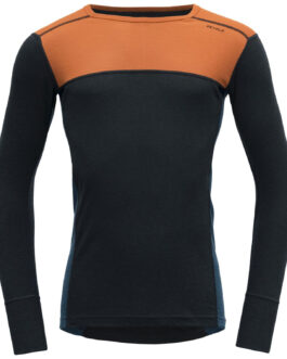 Pánské funkční triko Devold Lauparen Merino 190 Shirt Man Velikost: XL / Barva: oranžová/černá