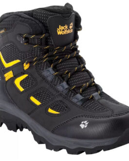 Dětské boty Jack Wolfskin Vojo Texapore Mid K Velikost bot (EU): 33 / Barva: černá/žlutá