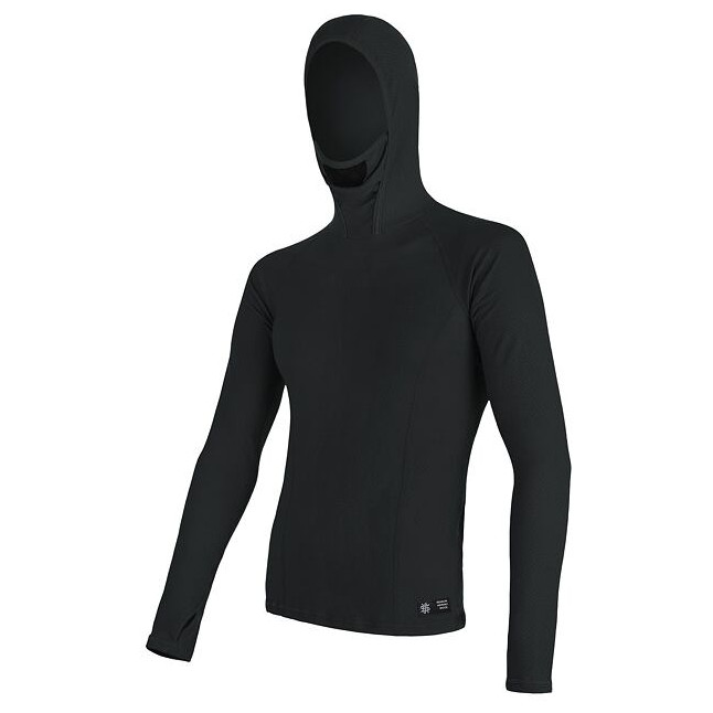 Pánské funkční triko Sensor Merino DF s kapucí Velikost: L / Barva: černá