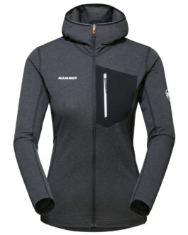 Dámská funkční mikina Mammut Aenergy Light ML Hooded Jacket Women Velikost: M / Barva: černá/šedá