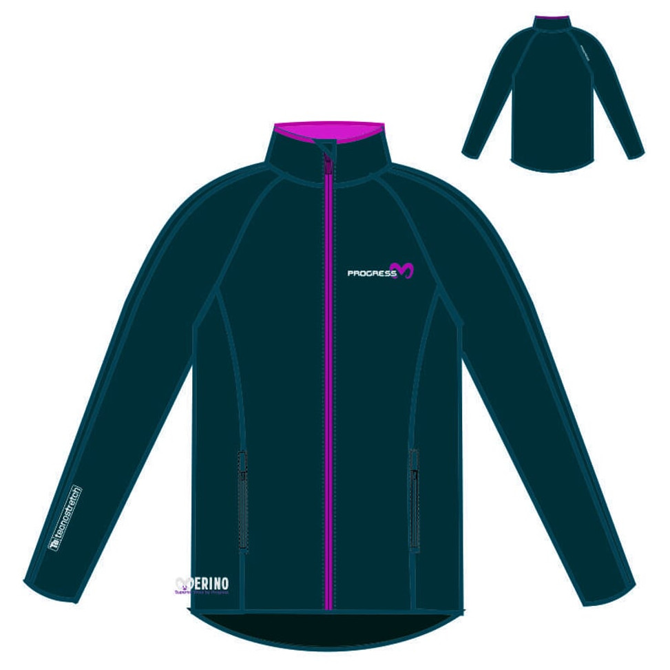 Dětská funkční mikina Progress Tispa Junior Merino Dětská velikost: 164 / Barva: modrá/fialová