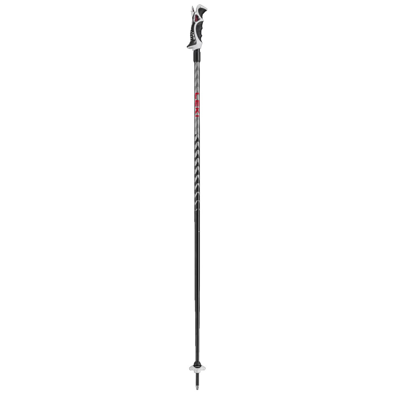 Skialpové hole Leki Hot Shot S Délka holí: 125 cm / Barva: červená/šedá