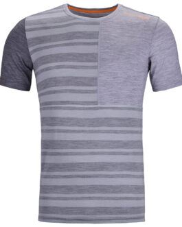 Pánské funkční triko Ortovox 185 Rock’N’Wool Short Sleeve M Velikost: XL / Barva: šedá