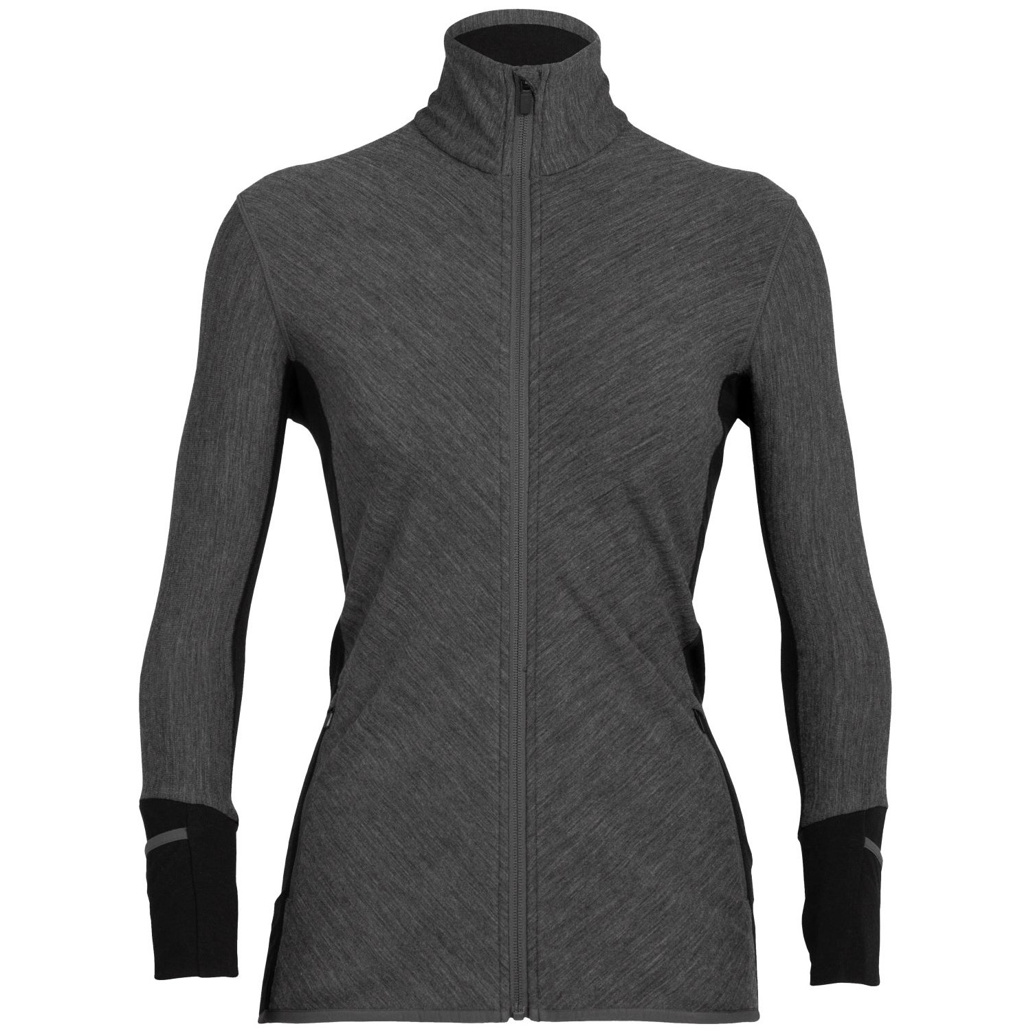 Dámská mikina Icebreaker W Descender LS Zip Velikost: S / Barva: šedá/černá