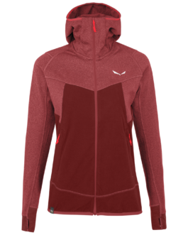 Dámská mikina Salewa Puez Hybrid PL W FZ Velikost: M / Barva: tmavě červená