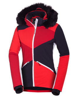 Dámská lyžařská bunda Northfinder Edith Velikost: L / Barva: červená/bílá