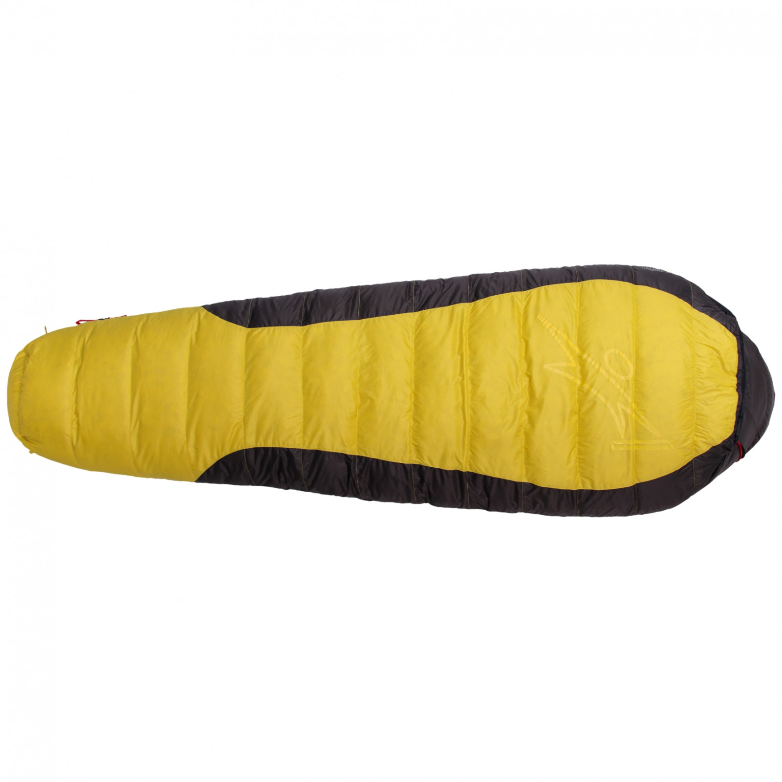 Péřový spacák Warmpeace Viking 1200 170 Cm Wide Zip: Levý / Barva: žlutá/černá
