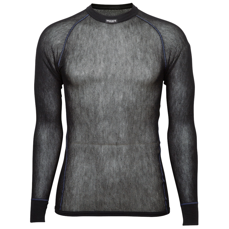 Pánské funkční triko Brynje of Norway Wool Thermo light Shirt Velikost: L / Barva: černá