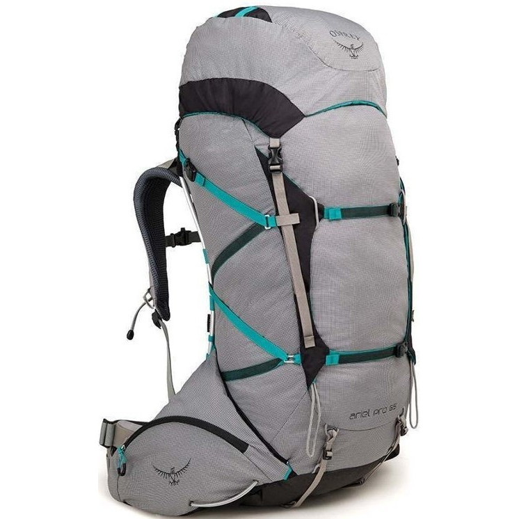 Dámský batoh Osprey Ariel Pro 65 Velikost zad batohu: S / Barva: světle šedá