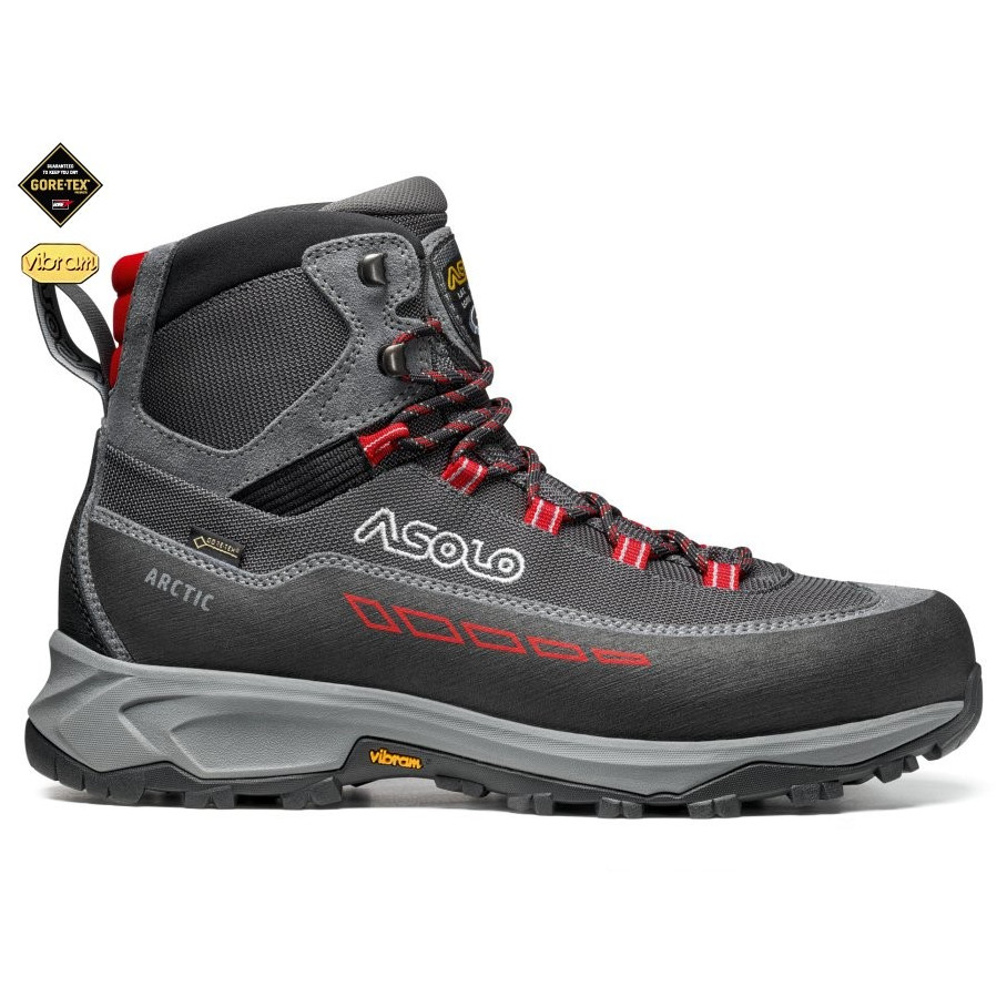 Pánské boty Asolo Arctic GV Velikost bot (EU): 43 (1/3) / Barva: šedá/červená