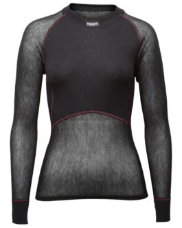 Dámské funkční triko Brynje of Norway Lady Wool Thermo light Shirt Velikost: S / Barva: černá