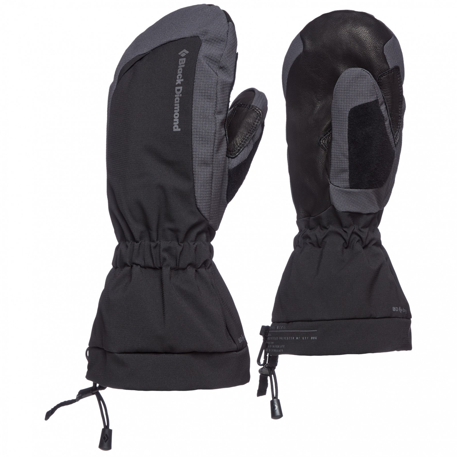 Rukavice Black Diamond Glissade Mitts Velikost rukavic: M / Barva: černá