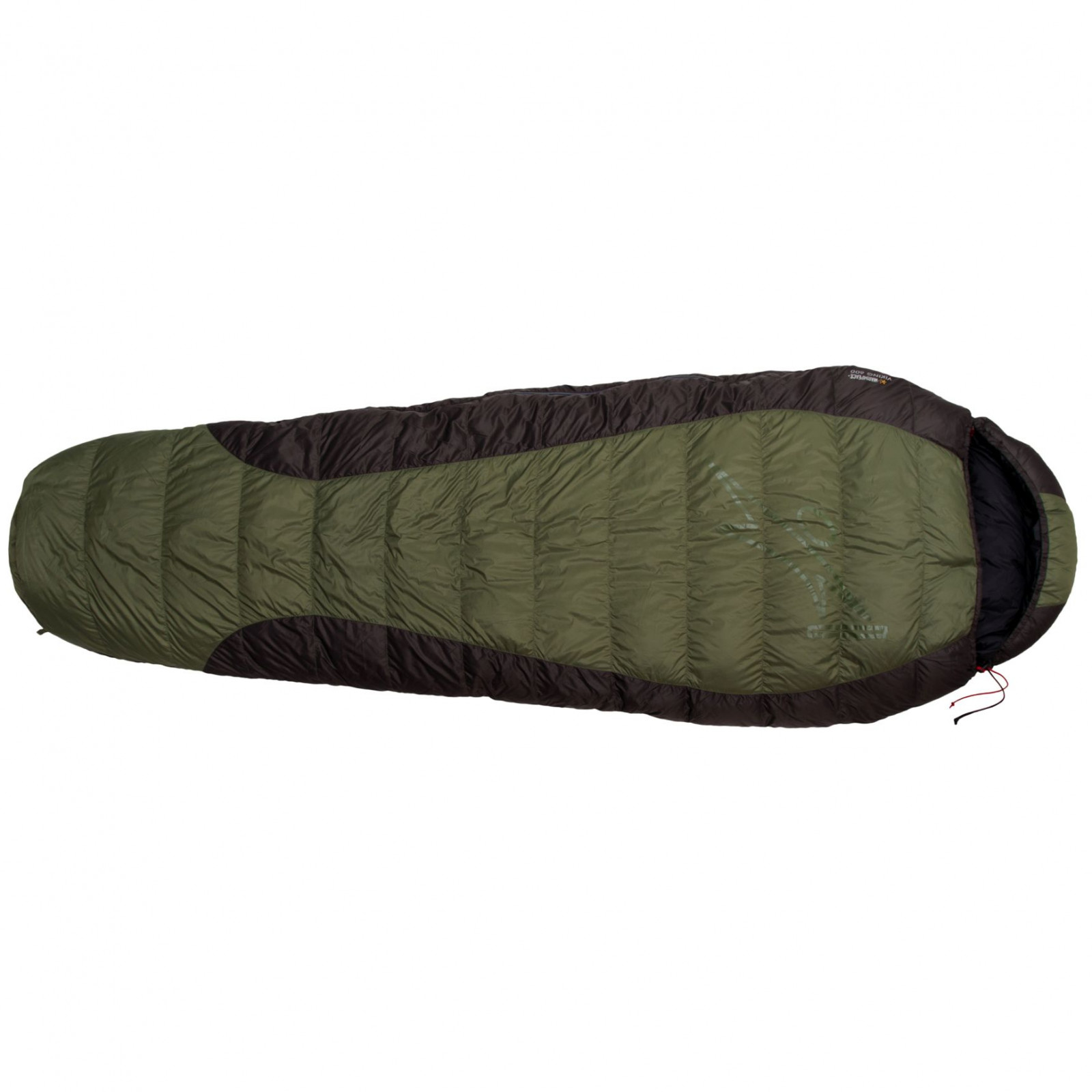 Péřový spacák Warmpeace Viking 600 195 cm Zip: Pravý / Barva: zelená/černá