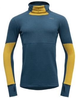 Pánská funkční mikina Devold Expedition Arctic Pro Hoodie Velikost: XL / Barva: modrá/žlutá