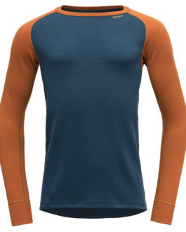 Pánské triko Devold Expedition Man Shirt Velikost: L / Barva: oranžová/modrá