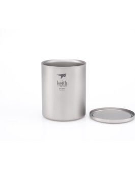 Termohrnek Keith Titanium Double-Wall Tit. Mug 450 ml Barva: stříbrná