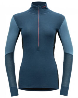 Dámský rolák Devold Wool Mesh Woman Half Zip Neck Velikost: L / Barva: tmavě modrá