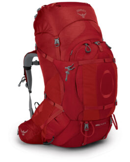 Dámský batoh Osprey Ariel Plus 85 Velikost zad batohu: M/L / Barva: červená