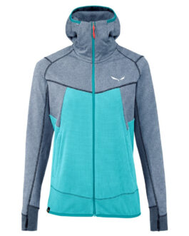Dámská mikina Salewa Puez Hybrid PL W FZ Velikost: S / Barva: šedá/modrá
