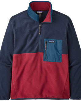 Pánská mikina Patagonia Microdini Pullover 1/2 Zip Velikost: M / Barva: modrá/červená