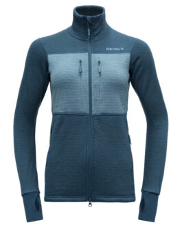 Dámská funkční mikina Devold Egga Grid Merino Jkt Velikost: S / Barva: modrá/světle modrá
