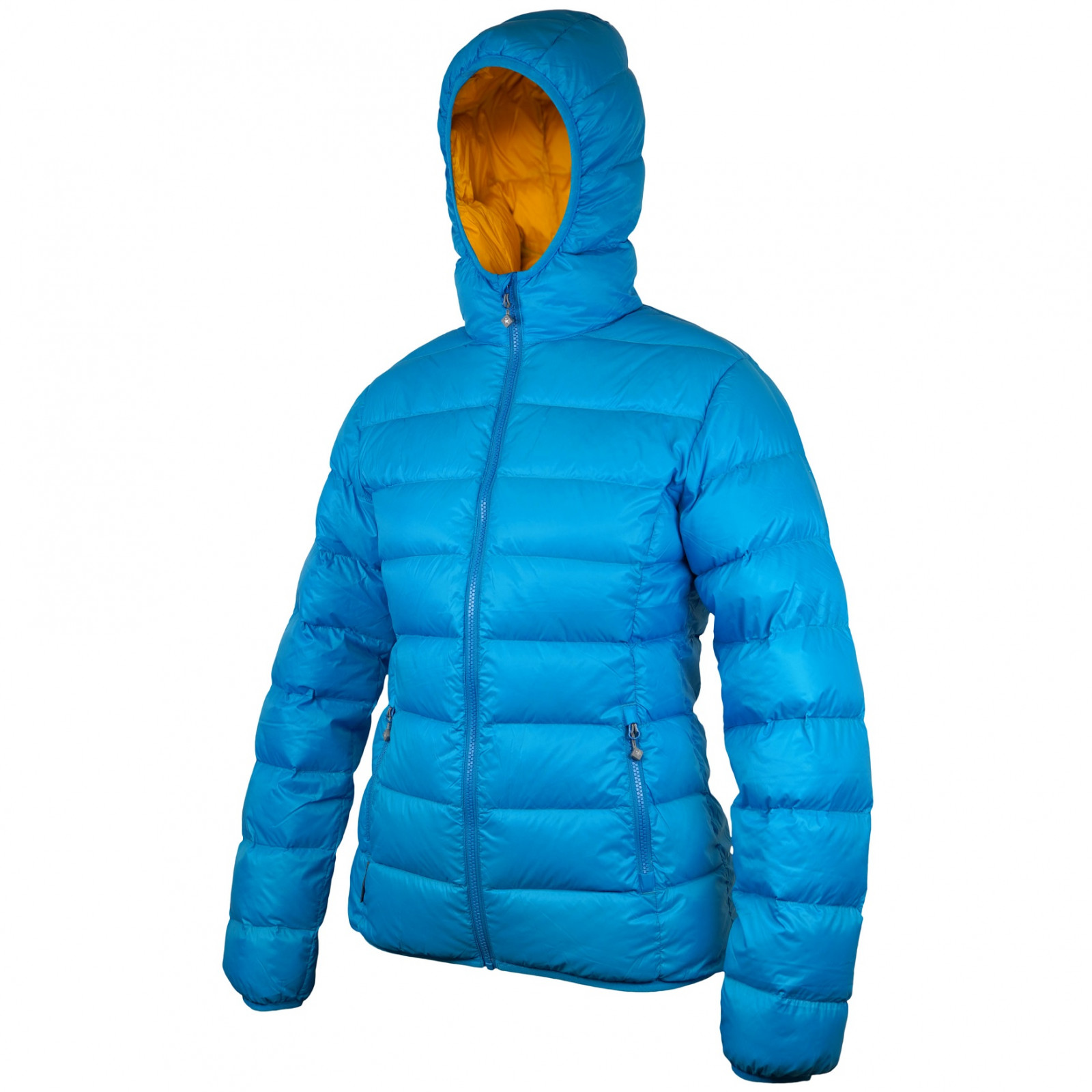 Dámská péřová bunda Warmpeace Tacoma Lady Velikost: L / Barva: modrá/žlutá