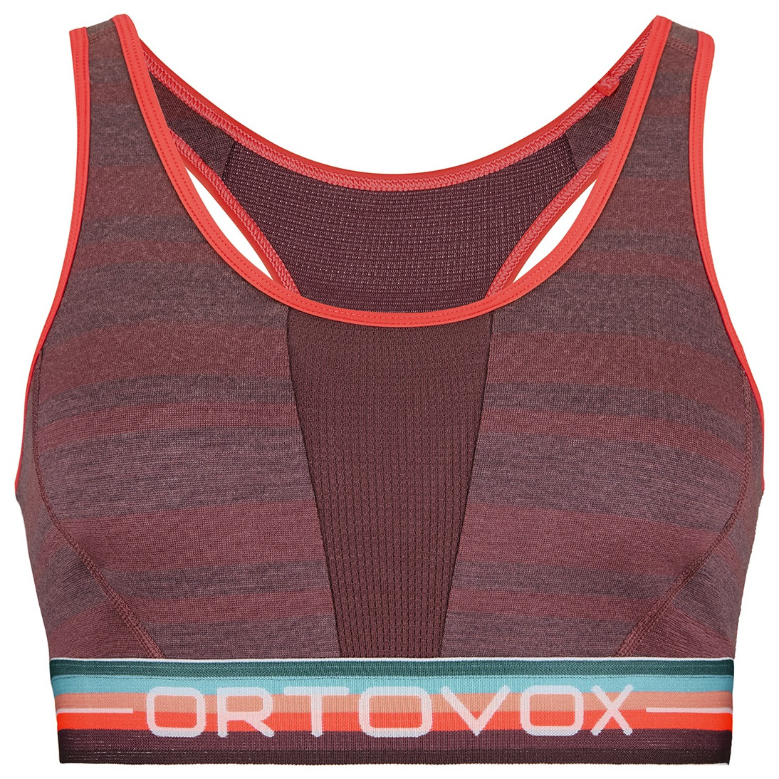 Sportovní podprsenka Ortovox 185 Rock'N'Wool Sport Top W Velikost: S / Barva: růžová