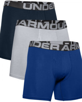 Pánské boxerky Under Armour Charged Cotton 6in 3 Pack Velikost: XXL / Barva: modrá