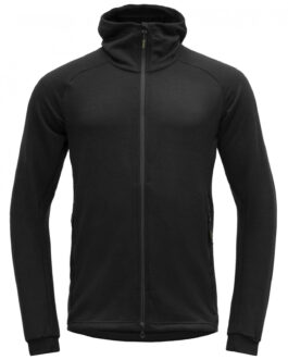 Pánská funkční mikina Devold Nibba Merino Jkt Hood Velikost: XXL / Barva: černá
