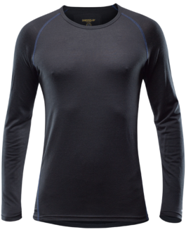 Pánské triko Devold Breeze Man Shirt long sleeve Velikost: M / Barva: černá
