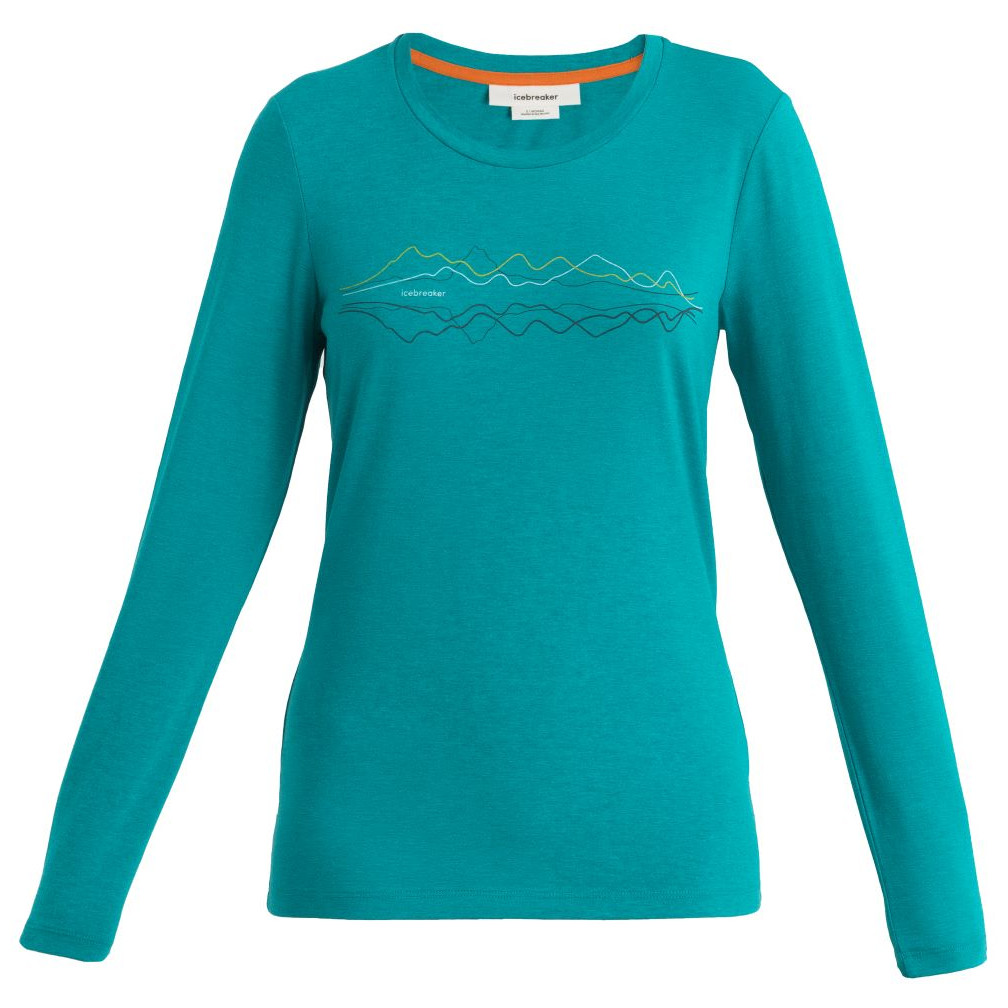Dámské funkční triko Icebreaker W Mer Central Classic LS Tee Icebreaker Velikost: L / Barva: zelená