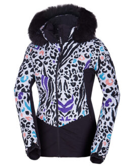Dámská lyžařská bunda Northfinder Vivian Velikost: XL / Barva: bílá/černá