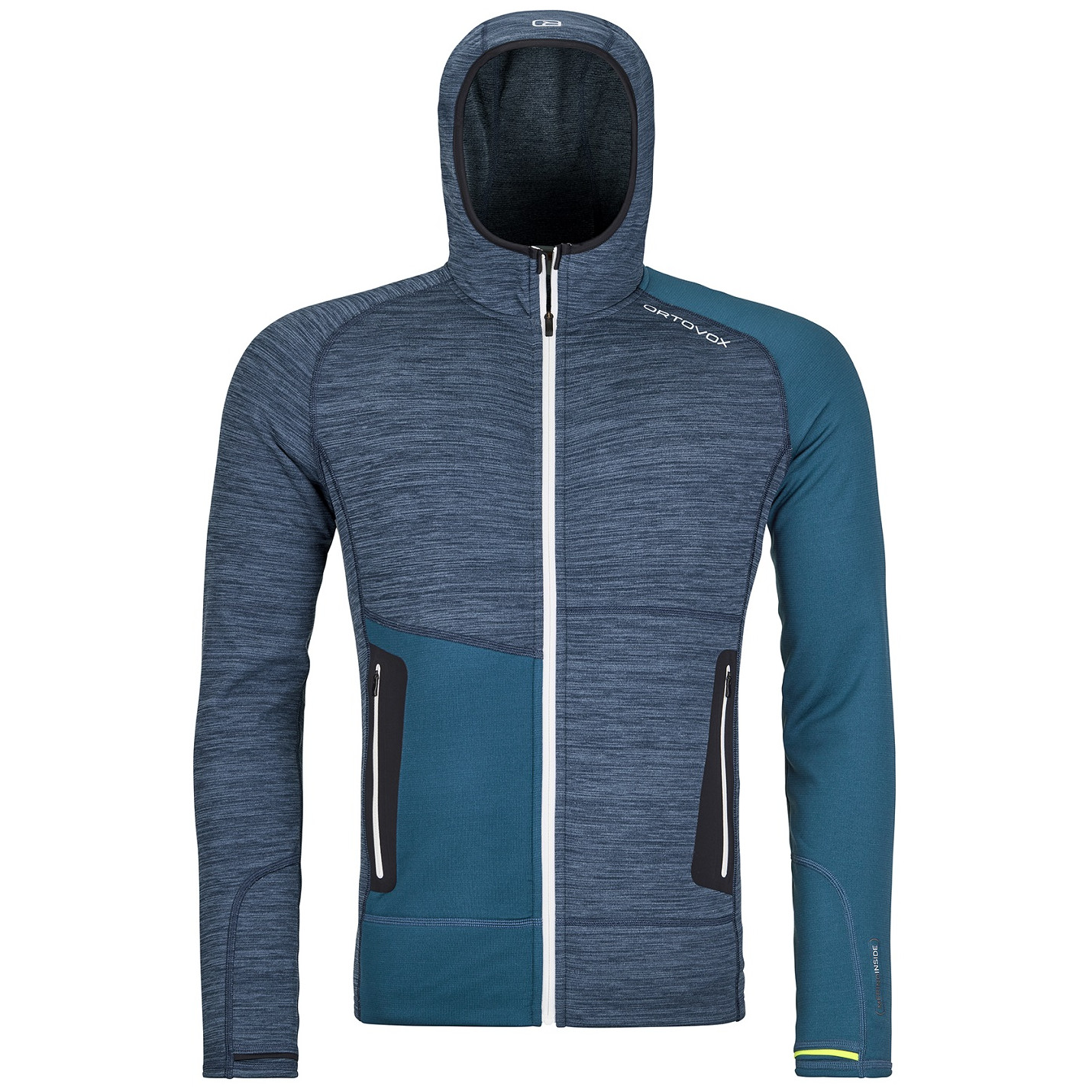 Pánská mikina Ortovox Fleece Light Hoody Velikost: M / Barva: modrá/bíla