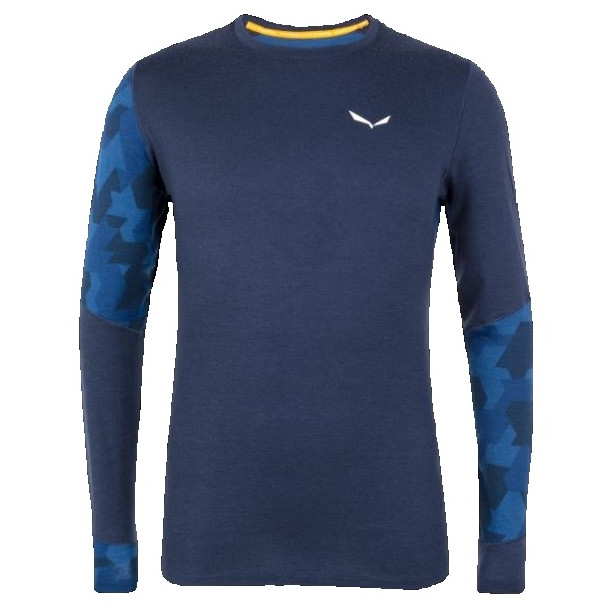 Pánské triko Salewa Cristallo Warm Amr M L/S Tee. Velikost: L / Barva: tmavě modrá