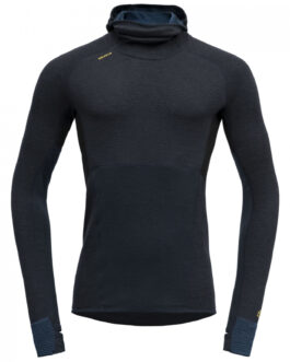 Pánská funkční mikina Devold Tuvegga Merino Hoodie Man Velikost: L / Barva: černá/modrá