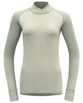 Dámské funkční triko Devold Kvitegga Merino 230 Cross Neck Velikost: S / Barva: bílá