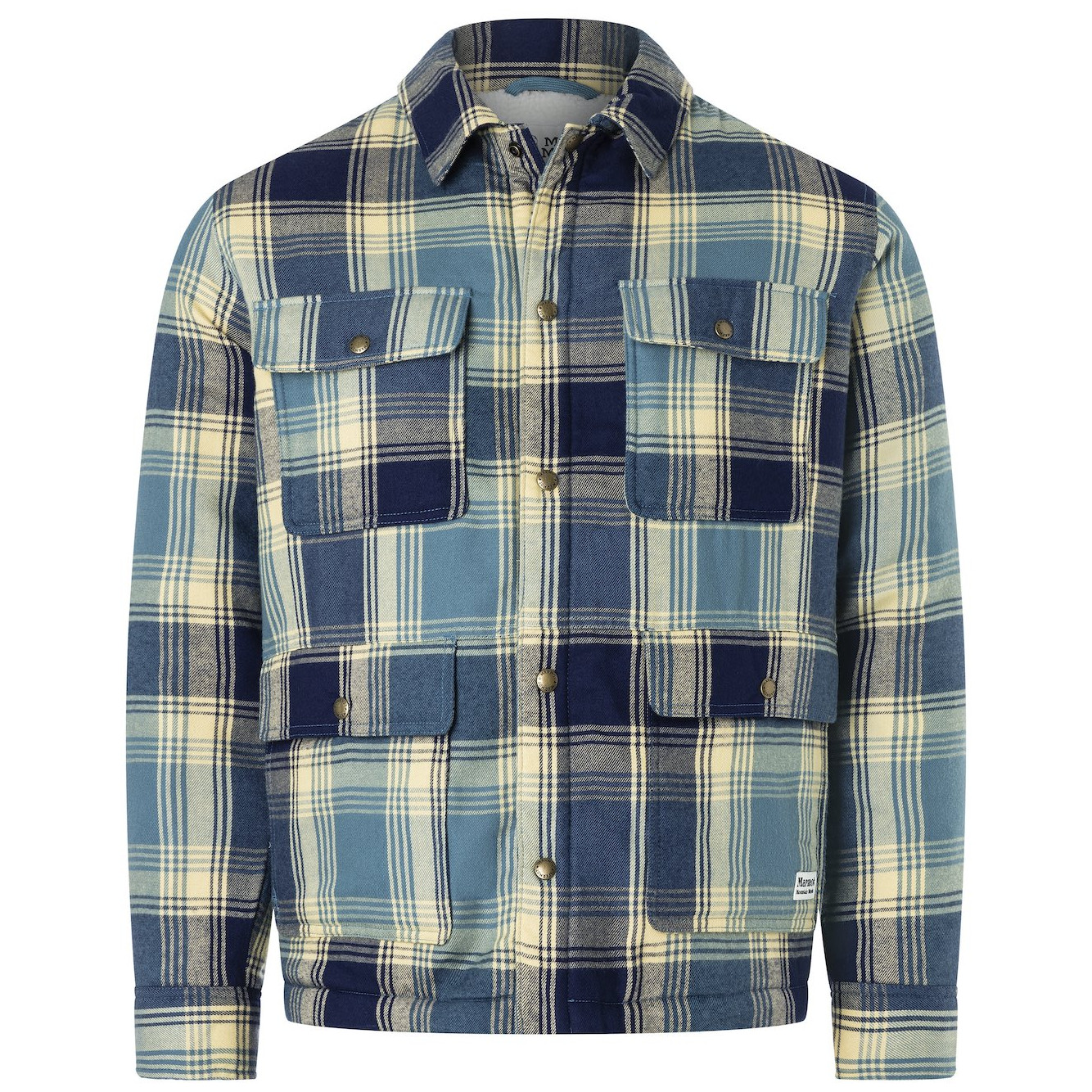 Pánská bunda Marmot Ridgefield Sherpa Flannel Shirt Jacket Velikost: XL / Barva: modrá
