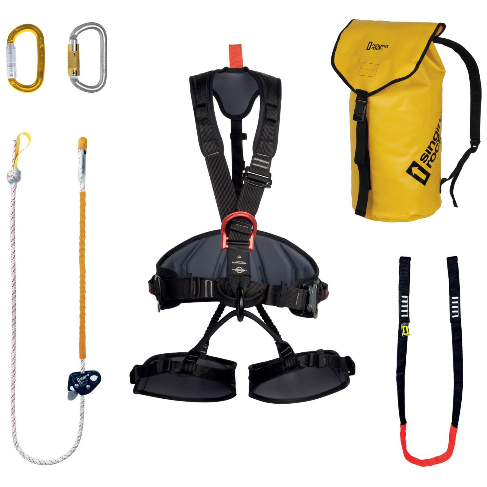 Set Singing Rock Střechařský 10 Velikost: XL / Barva: černá