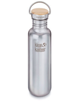 Nerezová lahev Klean Kanteen Reflect w/Bamboo Cap 800 ml Barva: stříbrná