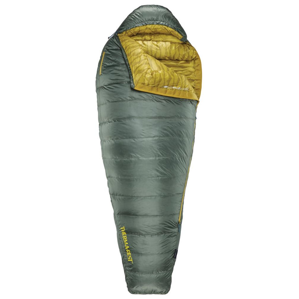 Péřový spacák Therm-a-Rest Questar 20 Lng Zip: Levý / Barva: stříbrná/žlutá