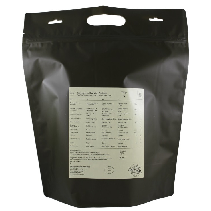 Dehydrované jídlo Trek’n Eat Bojová dávka potravin Typ 5 - vegetariánská